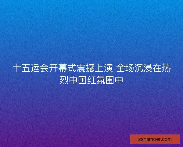 十五运会开幕式震撼上演 全场沉浸在热烈中国红氛围中