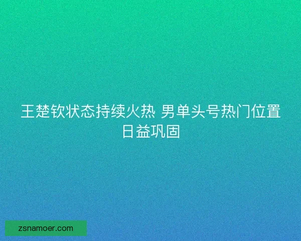 王楚钦状态持续火热 男单头号热门位置日益巩固